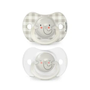 Pack de 2 Chupetes Fisiológicos Nocturnos Elefante - Beige | Suavinex