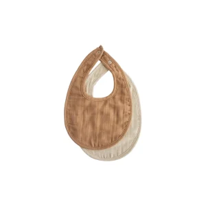 Pack 2 Baberos de Muselina - Tan/Fog | Mushie
