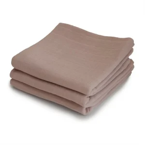 Pack de 3 Paños de Muselina de Algodón Orgánico - Natural Beige | Mushie
