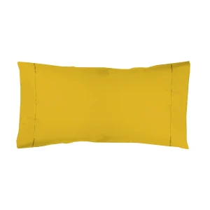 Funda almohada Algodón Percal de 200 hilos Amarillo Mostaza