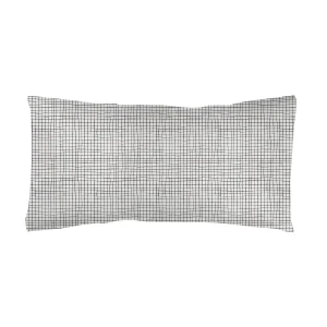 Funda almohada Cuadrícula Negra