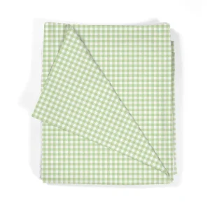 Juego Sábanas Estampadas Cuadro Vichy Pistacho