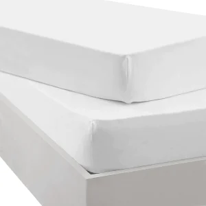 Pack Sábanas Bajeras Algodón Percal de 200 hilos Blanco