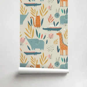 Papel pintado Infantil Animales Selva